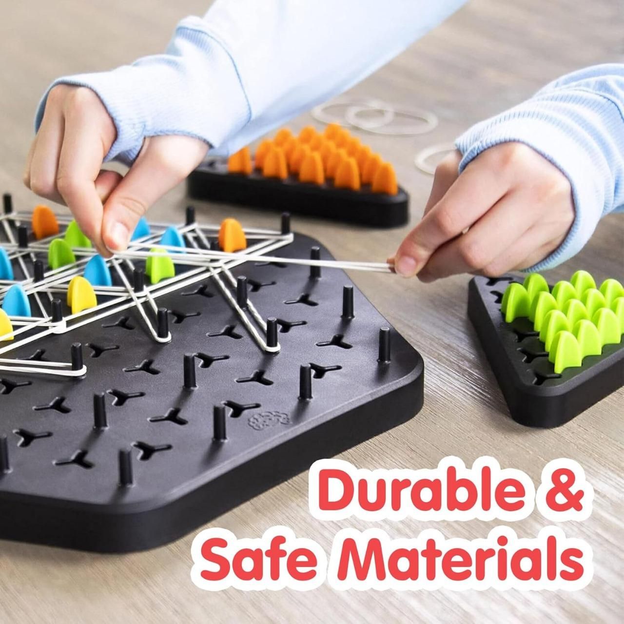 Chain Triangle Chess Game – Rubber Band Strategy Toy for Kids (Age 3+)