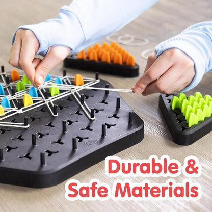 Chain Triangle Chess Game – Rubber Band Strategy Toy for Kids (Age 3+)